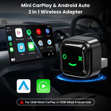 Mini 2 in 1 Wireless Carplay & Android Auto Adapter