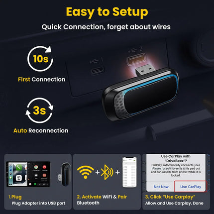 RGB 2 in 1 Wireless Carplay & Android Auto Adapter