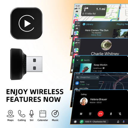 Wired to Wireless CarPlay & Android Auto Dongle, Adapter Stable Sync, 2026 model