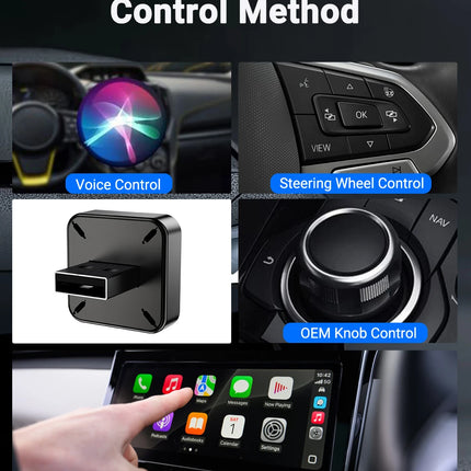 Wireless CarPlay & Android Auto Adapter High-Speed 5.8GHz WiFi, Plug & Play