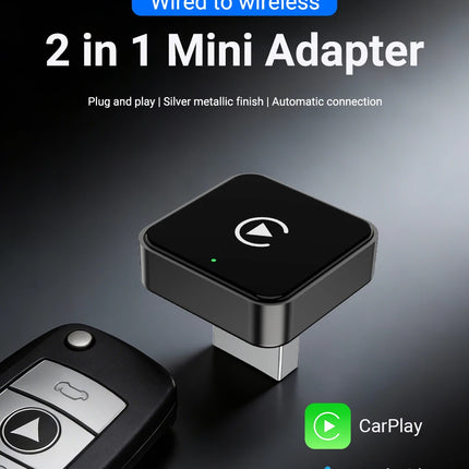 Wireless CarPlay & Android Auto Adapter High-Speed 5.8GHz WiFi, Plug & Play