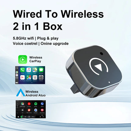 Ultra-Compact CarPlay & Android Auto Wireless Activator for wired Cars (USB-C/A)