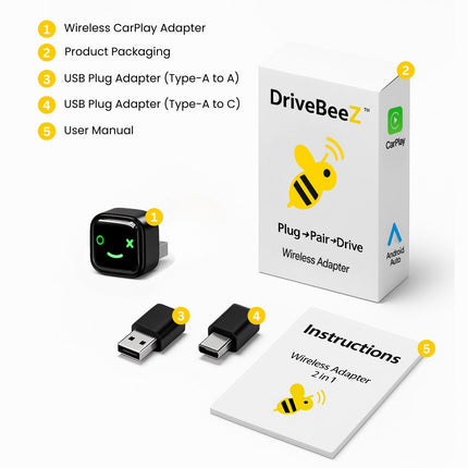 Mini 2 in 1 Wireless Carplay & Android Auto Adapter